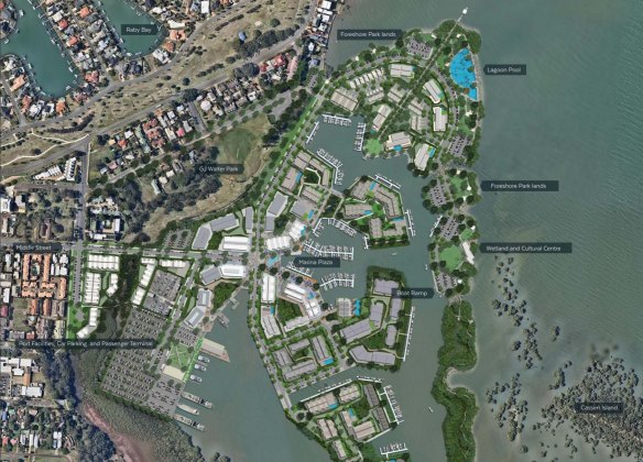 The June 2018 plan for Cleveland's Toondah Harbour.