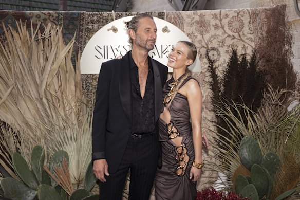 Justin Hemmes and Madeline Holtznagel attend the Silver Party.