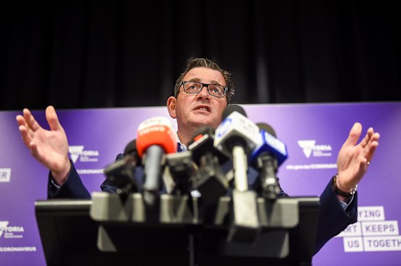 JULY 30. Victorian Premier Daniel Andrews addresses the media at his daily briefing.