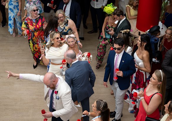 Loud florals were perfect for dancing in the Mumm marquee but were out of tune with the season’s trends.
