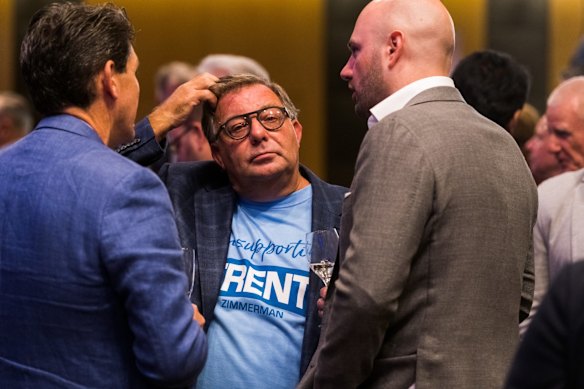 Liberal supporters at The Fullerton Hotel, Sydney, as the results of the federal election come in.
