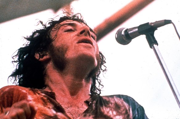 Joe Cocker performs at Woodstock.