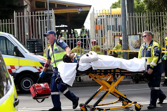 Injured taken from station after a train hit a buffer at Richmond Station. 