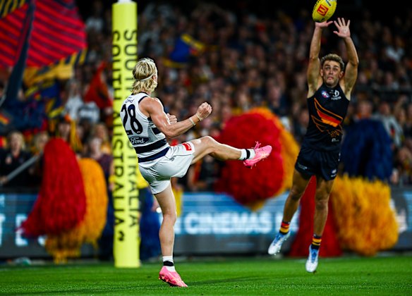 Taking a stand: The AFL has warned clubs about creeping when it comes to the man on the mark.