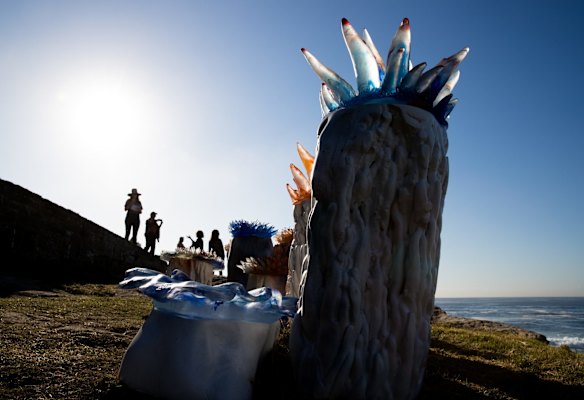 Sallie Portnoy's work, 'Sea Garden', at Sculpture by the Sea, in Sydney.