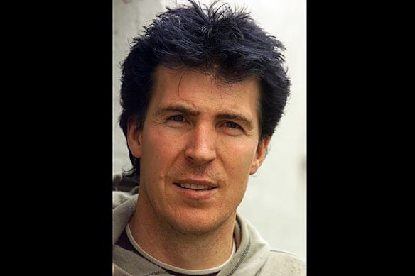 Jim Stynes with his blue hair, July 2 2004.