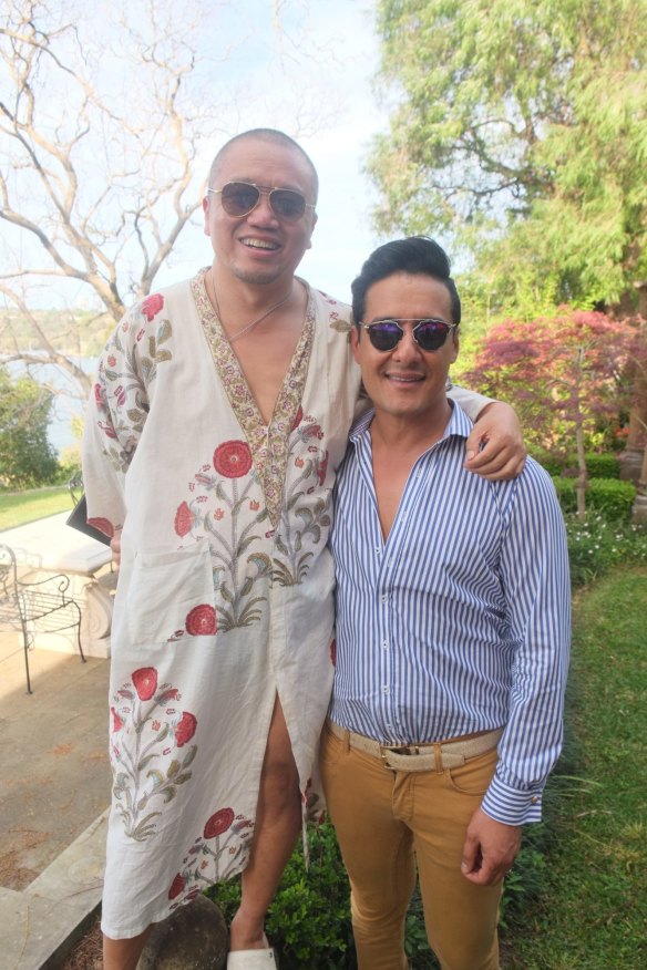 Party boy Sam Guo, the Chinese Gatsby of Hunter's Hill, with Sydney VIP concierge Karim Gharbi. 