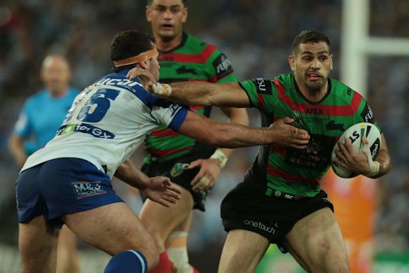 Greg Inglis in action during the 2014 Grand Final.