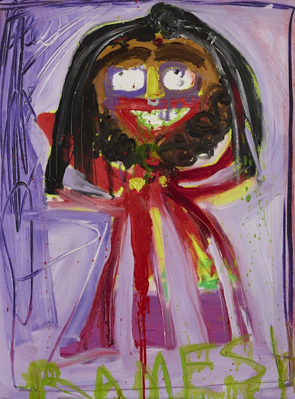 Ramesh Mario Nithiyendran, 'Multi-limbed self-portrait (after ceramic figures)', synthetic polymer paint and oil on canvas, 102 x 76 cm, © the artist