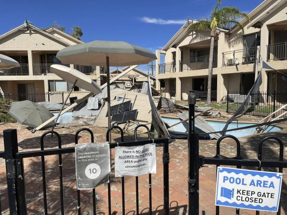A whopping 70 per cent of Kalbarri’s buildings sustained some form of damage - almost 50 per cent are severe.  Miraculously, there were just a few minor injuries. 