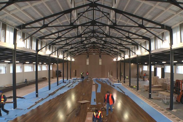 Presentation is everything ... The show's crew gets to work.