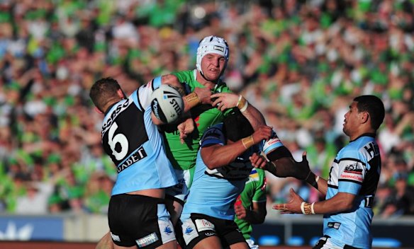 Jarrod Croker spills the ball.