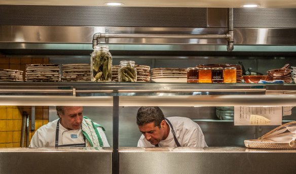  Head chef Yiannis Braxevanis (left) and chef Nikos Togios. 