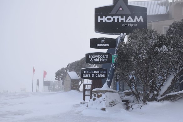 Snow at Mount Hotham.