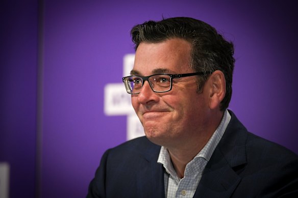 OCTOBER 5. Victorian Premier Daniel Andrews addresses the media at his daily briefing.