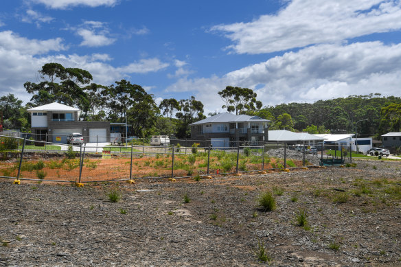 Slicing up paradise: Housing development near Manyana on the NSW South Coast. 