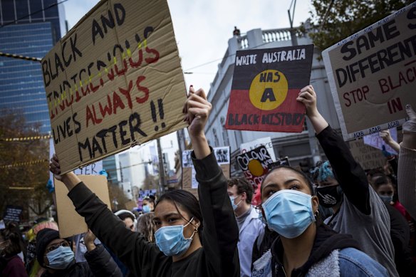 Black Lives Matter rally Melbourne.