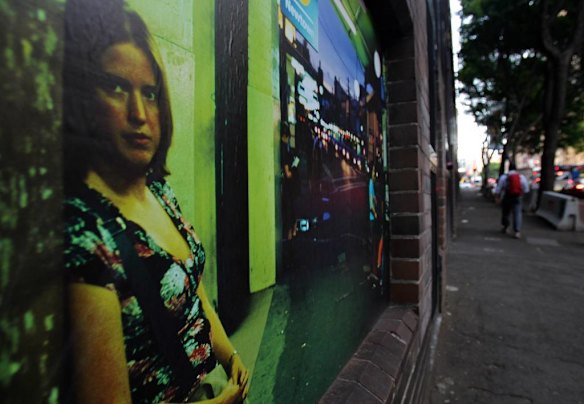 Photographs on display by various Sydney  photographers along Elizabeth St in Surry Hills.