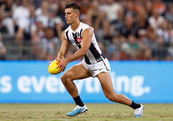 On track: Nick Daicos says the Magpies’ willingness to pressure opponents has been central to turning around their season.