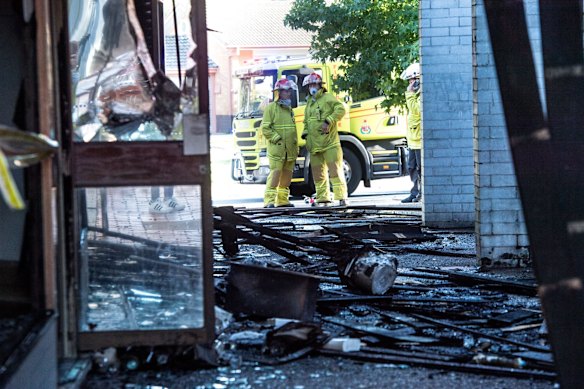 Two Olive restaurants subject to arson attack. Mawson location.
