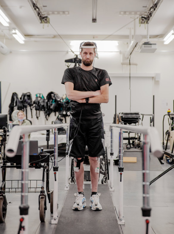 Scientists used implant to provide a “digital bridge” between Gert-Jan Oskam’s brain and his spinal cord, bypassing injured sections and enabling him to walk.