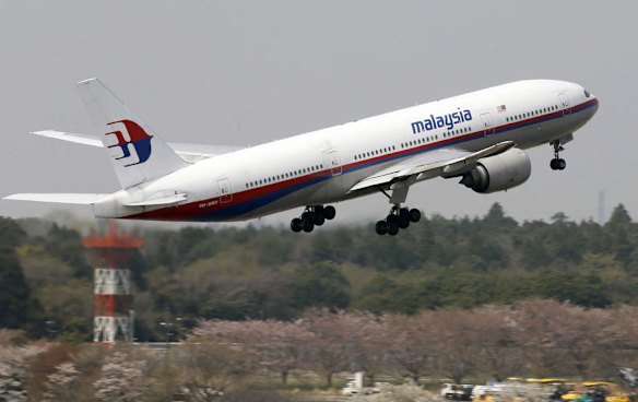 This photo taken in April, 2013, shows a Malaysia Airlines Boeing 777-200ER at Narita Airport in Narita, near Tokyo.