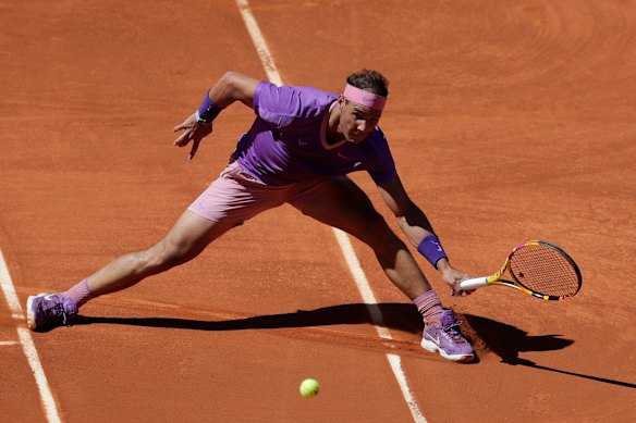 Rafael Nadal got through another young opponent and showed signs he was getting closer to his best form on clay.