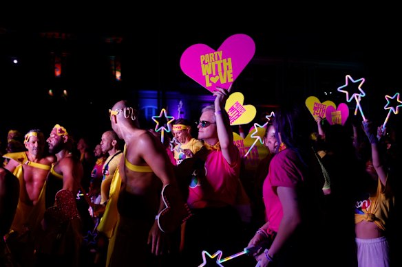 Participants in the 45th Sydney Gay and Lesbian Mardi Gras.