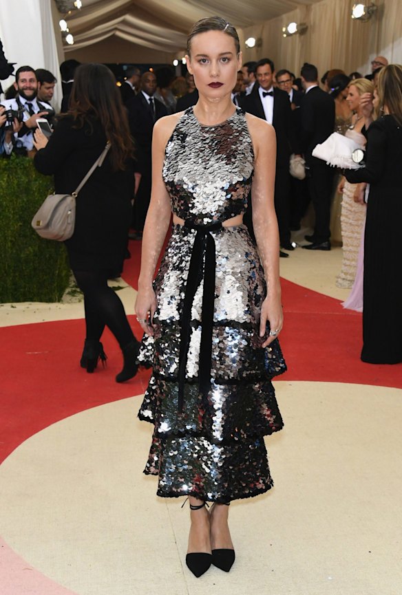 Actress Brie Larson attends the "Manus x Machina: Fashion In An Age Of Technology" Costume Institute Gala at Metropolitan Museum of Art.