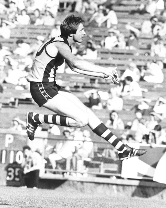 Former Melbourne ruckman Michael Byrne kicked eight goals on debut for Hawthorn against Footscray in 1982. He ended up booting 97 goals in 90 games for the Hawks before ending his career with 21 games in three seasons for Sydney.