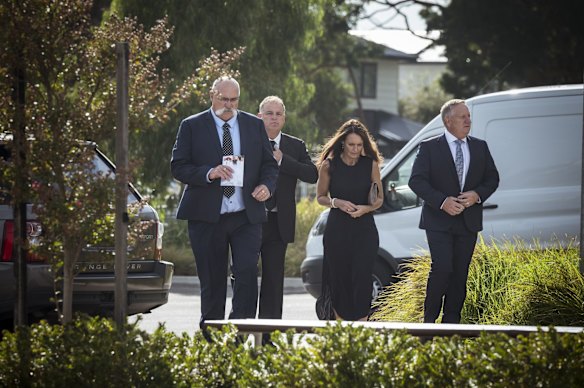 Former teammates Merv Hughes, Darren Berry and Ian Healy.