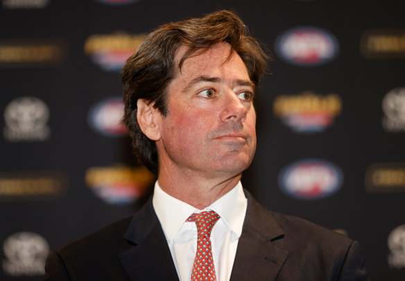 AFL chief Gillon McLachlan says he will remain in charge until after the Hawthorn racism case has “settled down”.