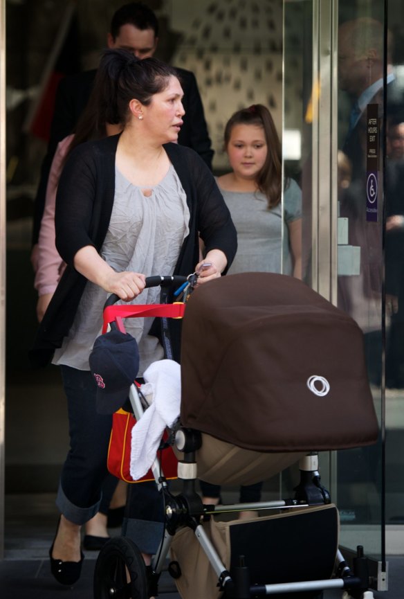 Roberta Williams leaves the Melbourne County Court in 2011 with Carl's daughter Dhakota Williams.