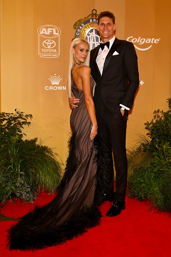 Rory Lobb of the Western Bulldogs and wife Lexi Mary.