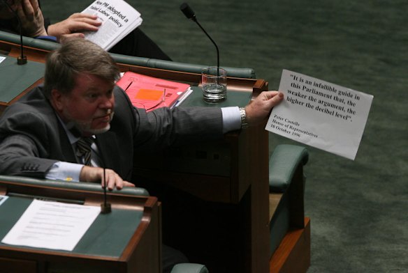 Question Time in the House of Representatives. ALP back bencher Harry Jenkins .