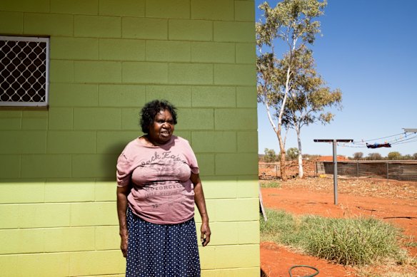 Dadu Corey at her home in Yuendumu, where she cares for her husband, Victor Ross, who has renal failure.