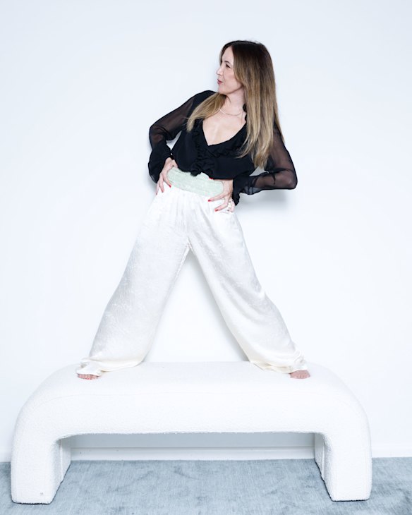 “It’s adding texture, volume and changing the proportion of something just by adding something to the waist,” says Jade Fox of the cummerbund.  