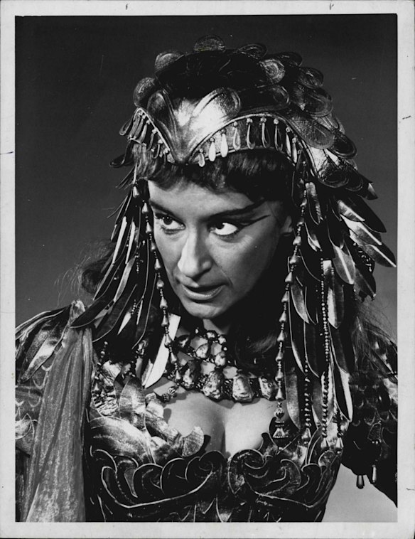 Zoe Caldwell in Antony and Cleopatra. October 21, 1967. 