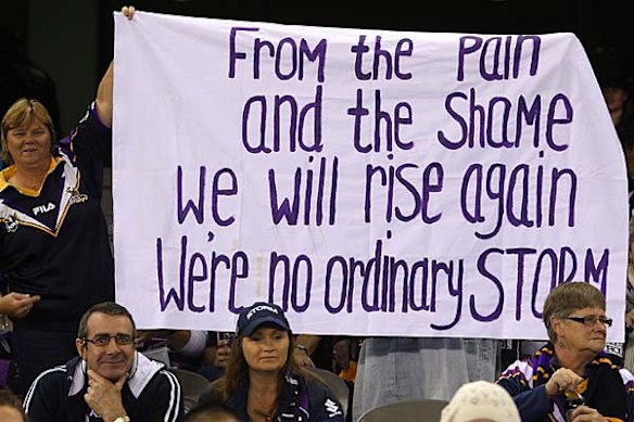 Fans show their support for the Storm.