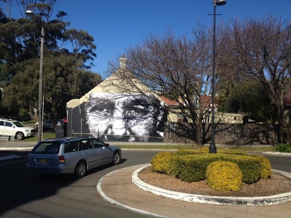Artwork by Capiche. Marrickville Council is pairing street artists with homeowners to make giant murals on their walls and deter graffiti artists.