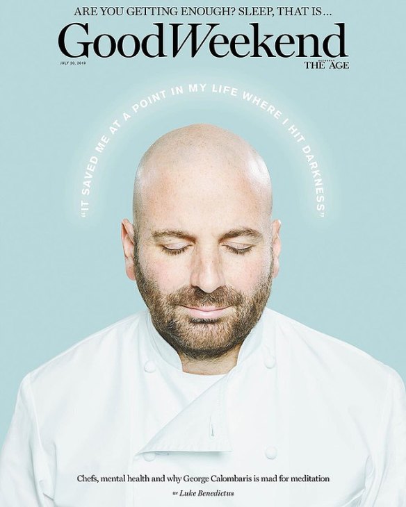 The Good Weekend cover that featured George Calombaris.