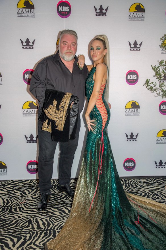 Kyle Sandilands and Imogen Anthony at their Beauty and The Beast Charity Ball in aid of the Zambi Wildlife Retreat at The Star on Thursday, October 18, 2018.