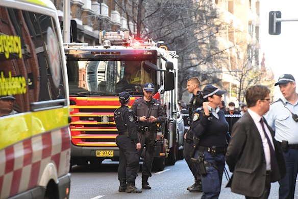 Sydney's CBD was in lockdown after the incident on Tuesday afternoon.
