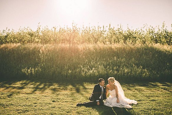 Danielle Post's wedding day
