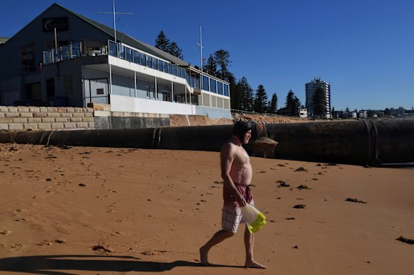 Areas around Collaroy and Narrabeen showing coastal erosion.