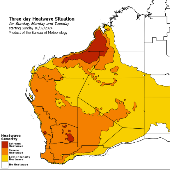 Heatwaves are set to continue in WA this week.