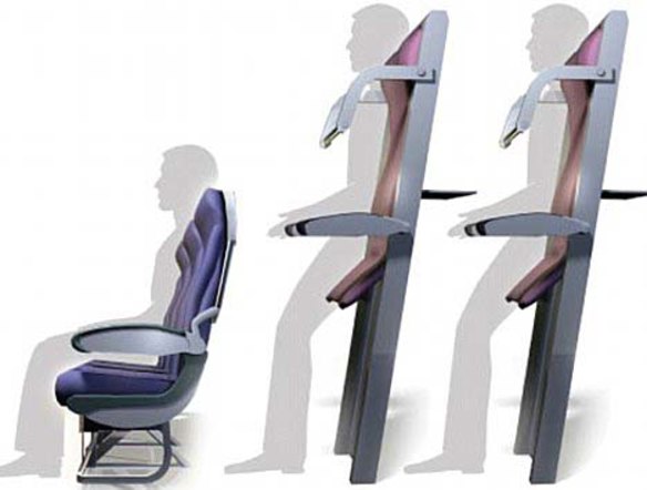 Ryanair has already raised the possibility of 'vertical seating' - standing room berths on short-haul flights.