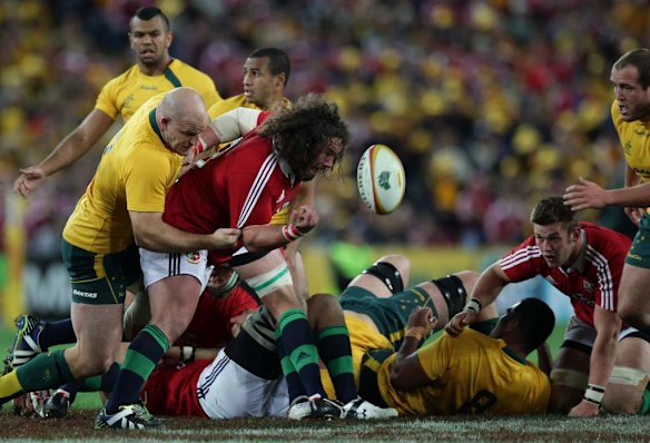 Action during the 3rd Rugby Test.