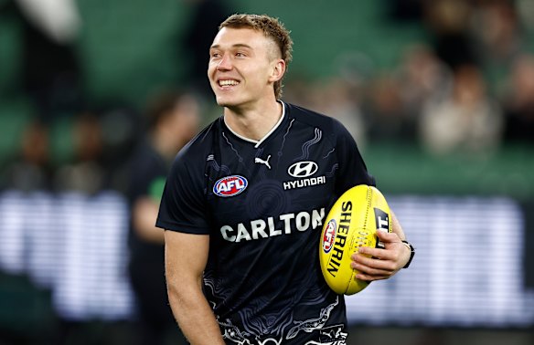 Back in form: Carlton captain Patrick Cripps has been reborn under Josh Fraser.