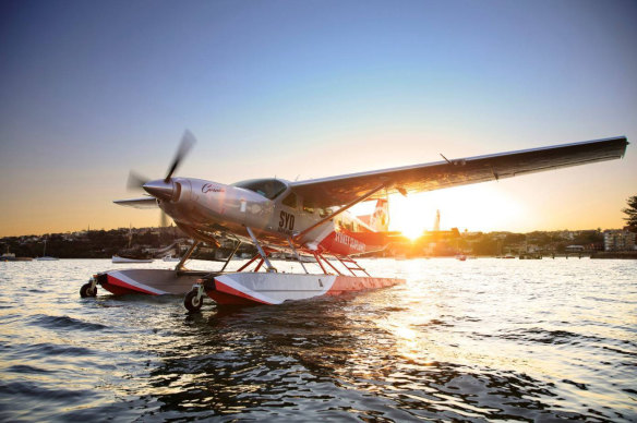 One of Sydney Seaplanes' Cessna Caravan aircraft that will likely be the first to be all-electric in the company's fleet.